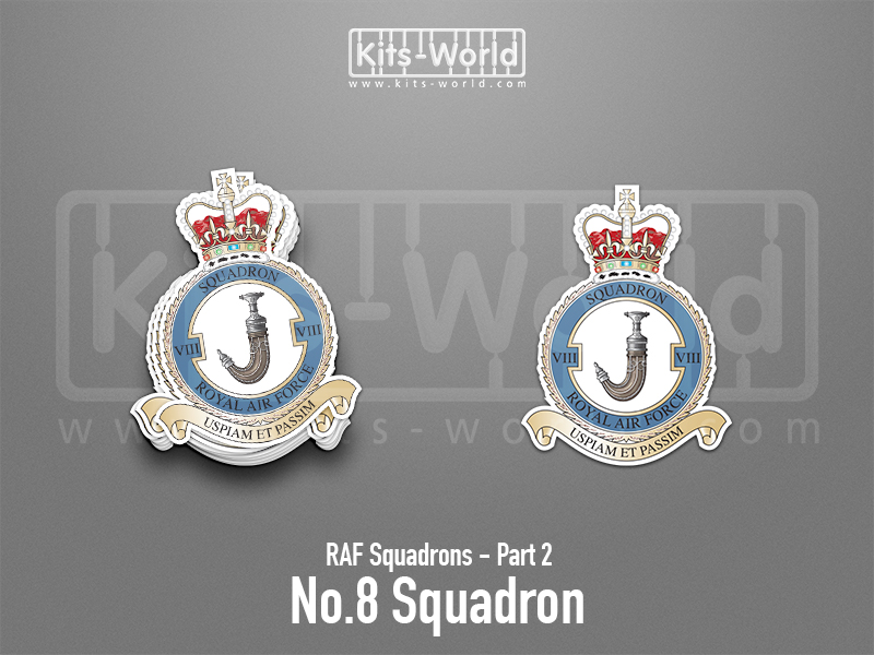 Kitsworld SAV Sticker - British RAF Squadrons - No.8 Squadron W:75mm x H:100mm 